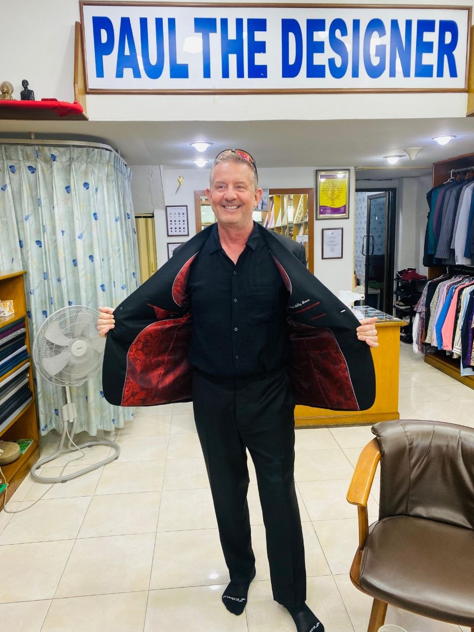 Client fitting at Paul the Designer in Pattaya