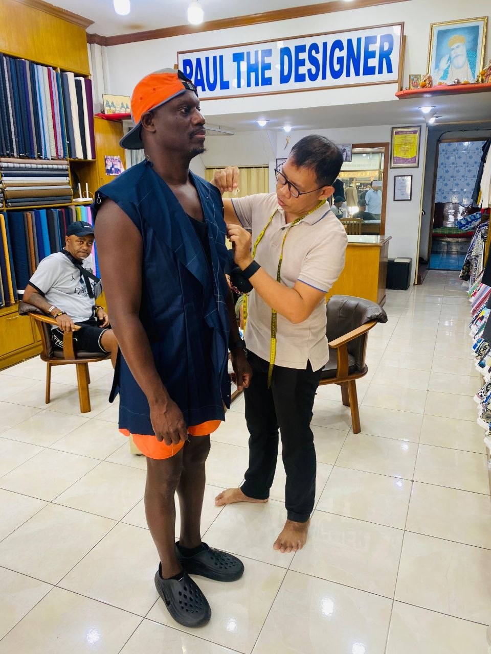 Client fitting at Paul the Designer in Pattaya