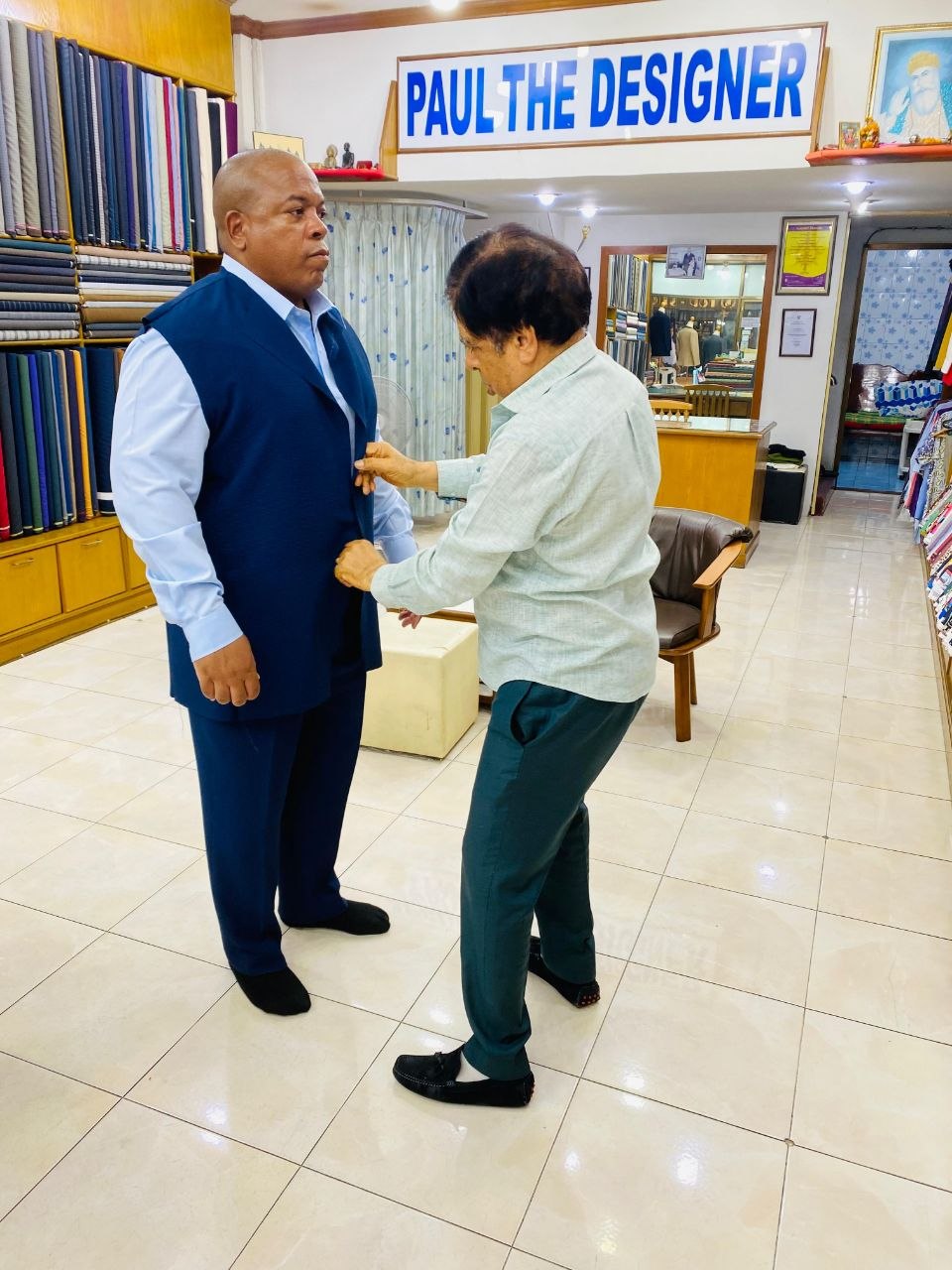 Client fitting at Paul the Designer in Pattaya